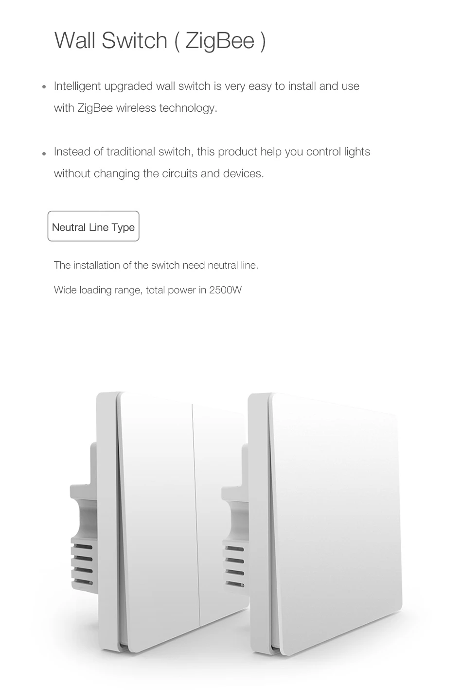 В Xiao mi Aqara настенный выключатель Smart ZigBee Zero Line Fire Wire переключатель беспроводной ключ настенный переключатель работа с приложением mi Home