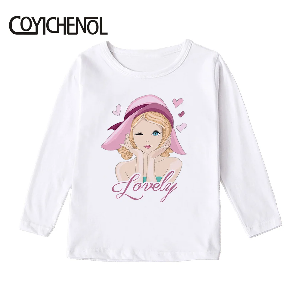 Г. Модная детская футболка для девочек с ручной росписью; Kawaii; сезон весна-осень; модальный длинный рукав с героями мультфильмов; детские топы с принтом