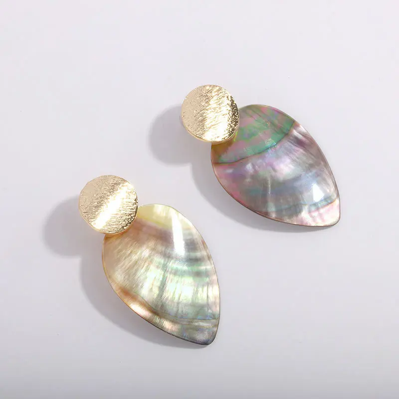 Wedding Jewelry Shell Pearl Geometric Clip on Earrings Shell Pendant no hole Women ear clip earrings clip earrings ear clip ear accessories