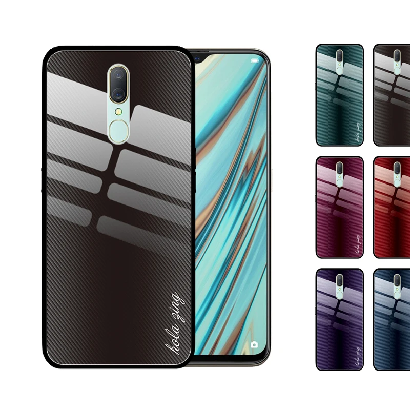 Новинка Роскошный Жесткий чехол для OPPO A11X A9 2020 A5 A3 A1 A83 A77 A59 A7X A57 A3S из углеродного