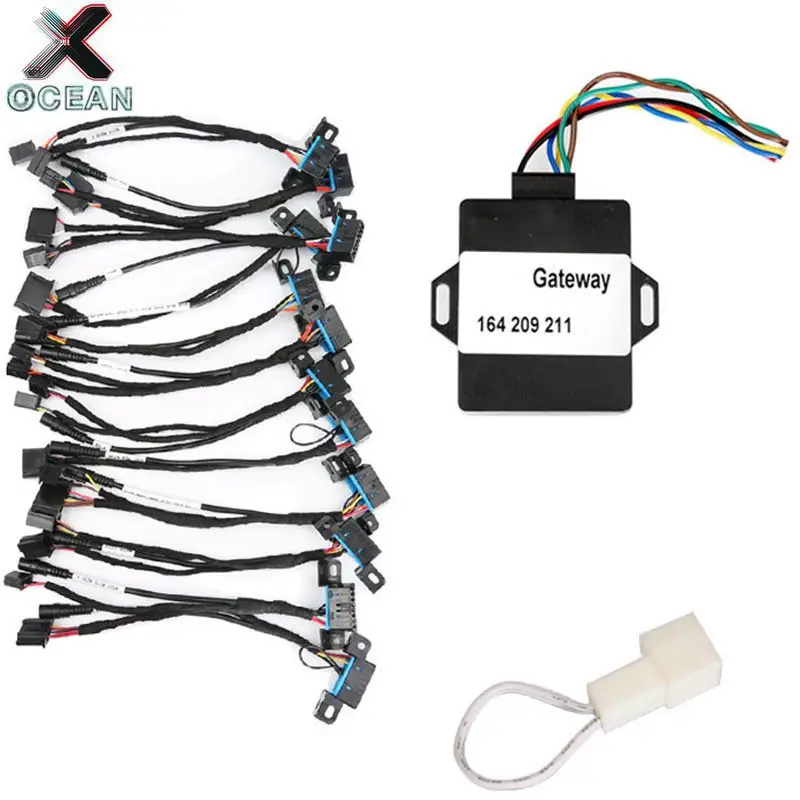 

High Quality Test Cable 12pcs for Mercedes Test Cable for Benz Gateway 164 209 211 Works With VVDI MB BGA TOOL
