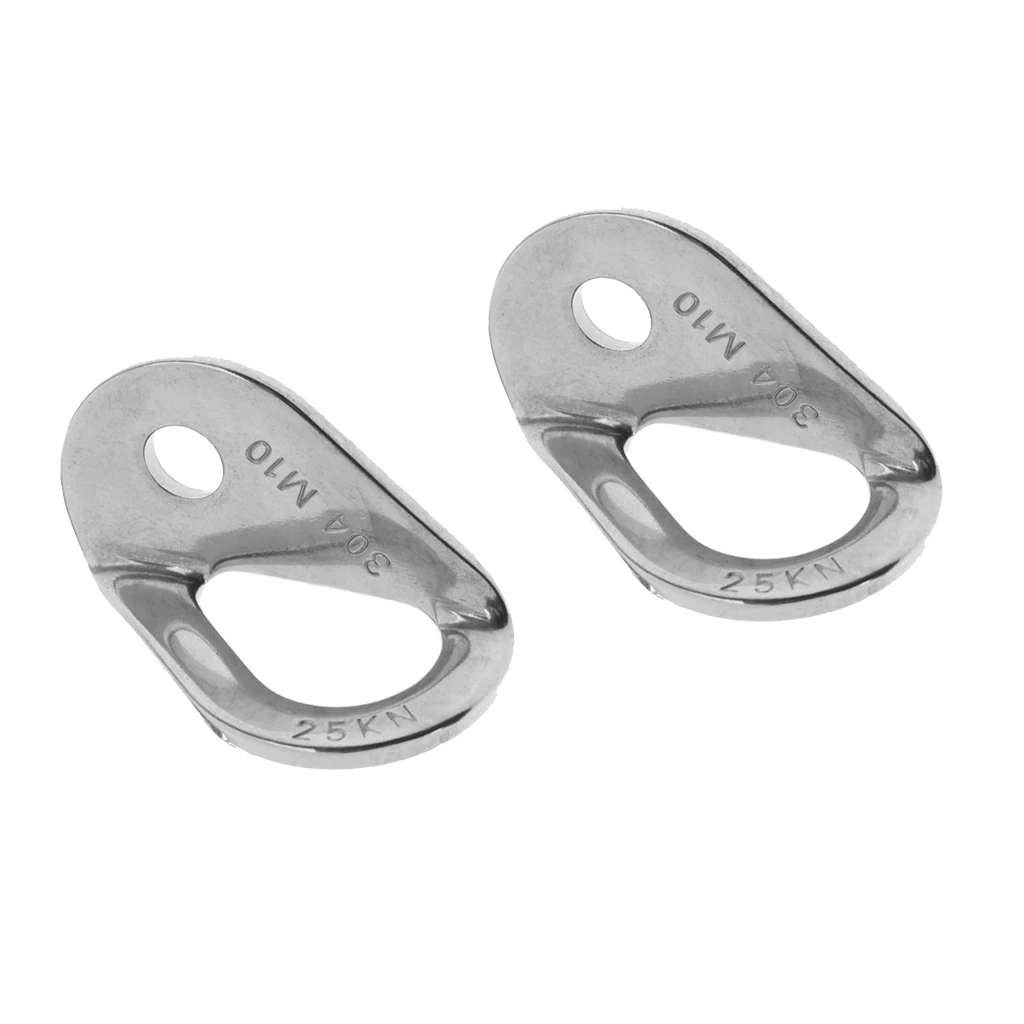 2 Pieces 10mm 25KN 304 Stainless Steel Mountaineering Rock Climbing Caving Bolt Hanger Equipment Outdoor Climbing Accessories