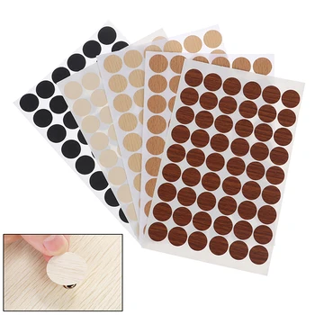 

54pcs/sheet Self Screw Cover Caps Stickers Adhesive Decorative Films Furniture Stickers Wood Craft Desk Cabinet Ornament