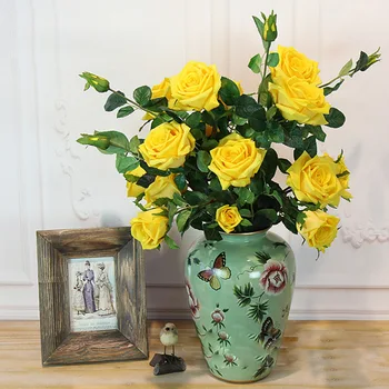 

1 bouquet 5 heads of British rose, home decoration flowers , real touch rose.