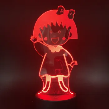 

Cartoon Cute Anime Chibi Maruko Chan Figure Led Night Clock Light Atmosphere Nightlight Children Bedroom Desk Lamp Bedside