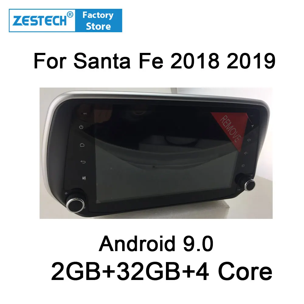 Андройд 9,0 8,0 DVD плеер автомагнитола для hyundai Santa FE Tucson IX 35 Авторадио магнитола gps Мультимедиа - Цвет: Sanfa Fe RAM 2GB