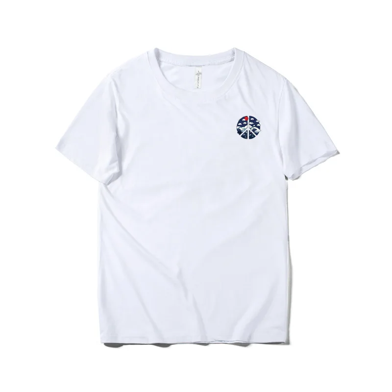 

Japanese Style Men's Cotton Short Sleeve Tees Harajuku Tops Streetwear for Summer Snow Mountain Print T Shirt O Neck 2019 New