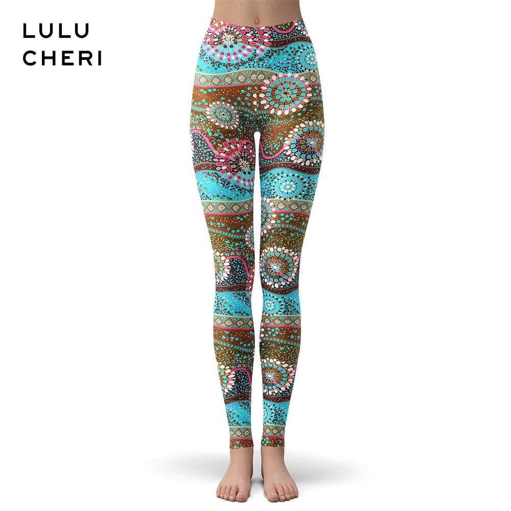 Folk leggings Ацтекские леггинсы с инди-народным принтом для женщин и девочек, этнические мягкие модные эластичные леггинсы для фитнеса размера плюс - Цвет: Folk leggings