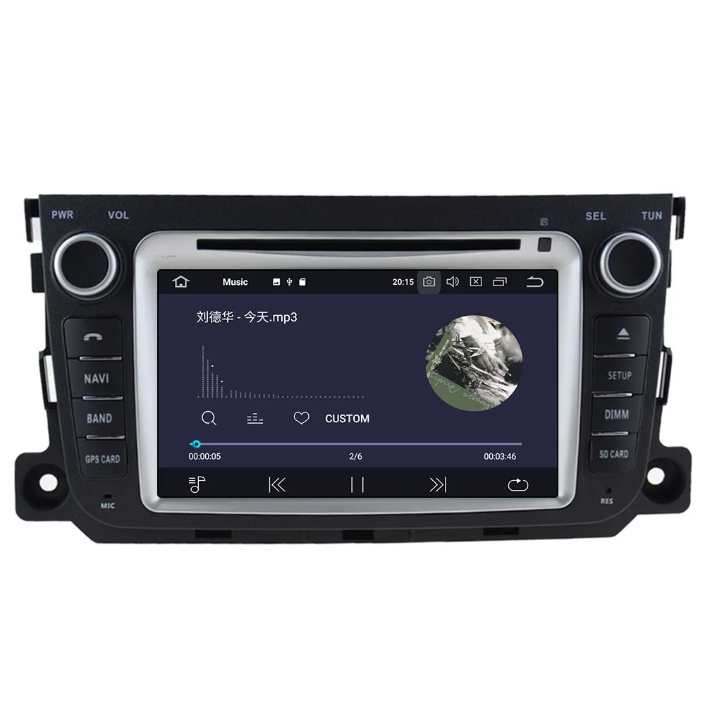 Ips экран Android 9 2 DIN Автомобильный gps-навигация, dvd-плеер радио для Benz Smart 2010- воспроизводитель Мультимедиа Радио