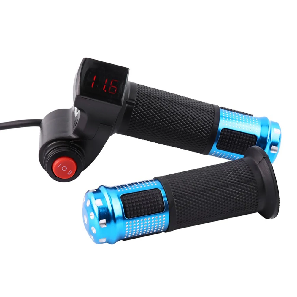 

For Scooter Replacement Speed Control Aluminium Alloy Durable Electric Bike Use Throttle Grip Twist Accelerator LED Display