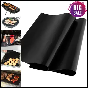 

1pcs Reusable Non-stick Surface BBQ Grill Mat Baking Sheet Hot Plate Easy Clean Grilling Picnic Camping