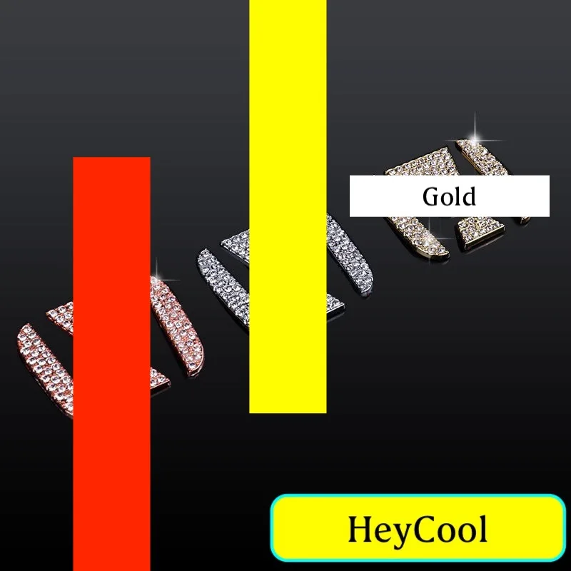 Gold Декоративные наклейки, автомобильные наклейки на руль, декоративные наклейки с логотипом для Honda Crystal, бриллиантовые наклейки - Название цвета: Gold