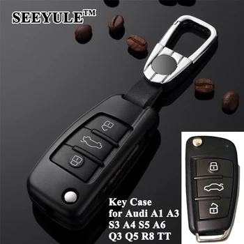 

1pc SEEYULE Aluminum Alloy Styling Car Key Cover Protect Key Case Shell Car Accessories for Audi A1 A3 S3 A4 S5 A6 Q3 Q5 R8 TT