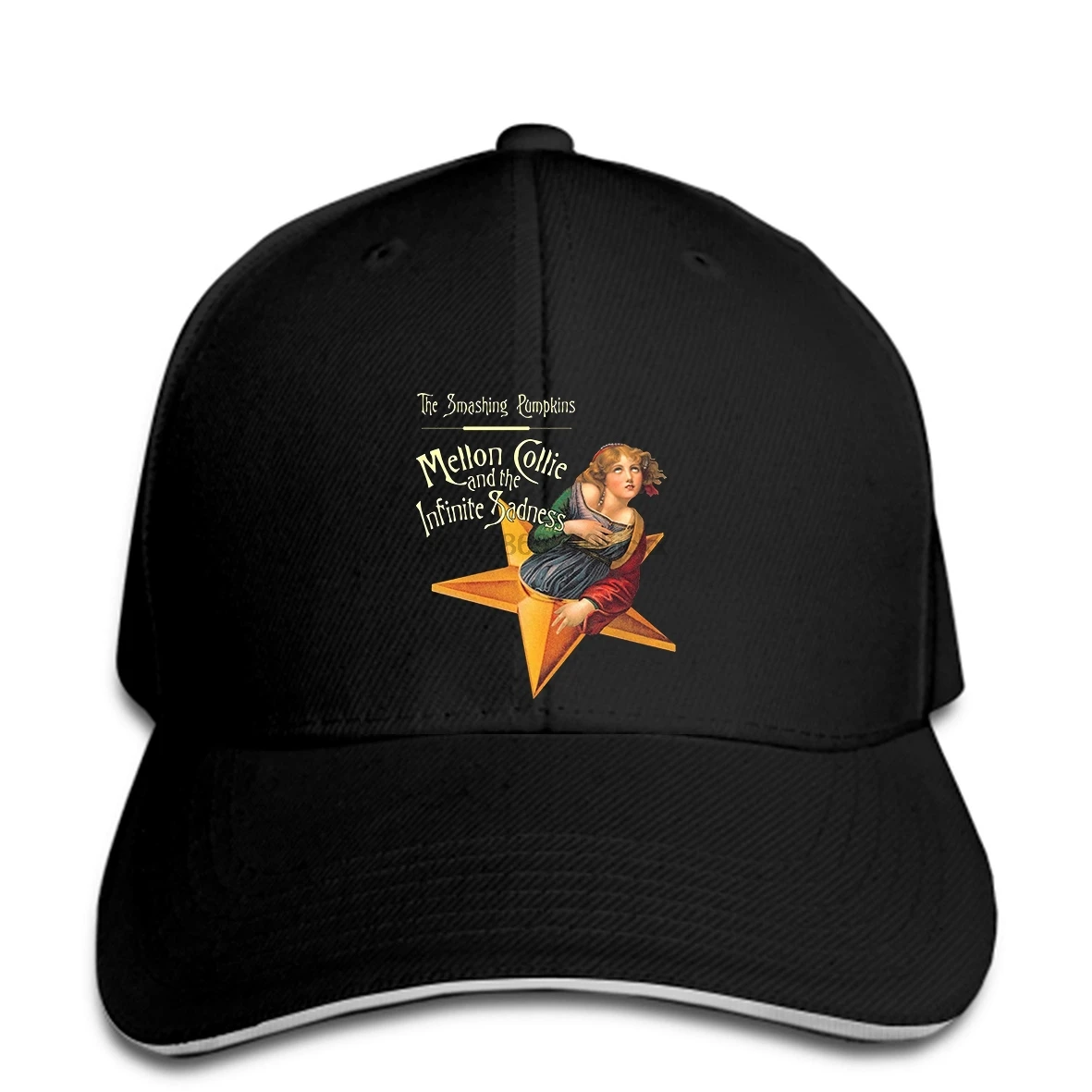 Новая Черная бейсбольная кепка "SMASHING PUMPKINS MELLON COLLIE" и "INFINITE sell",, Кепка snapback