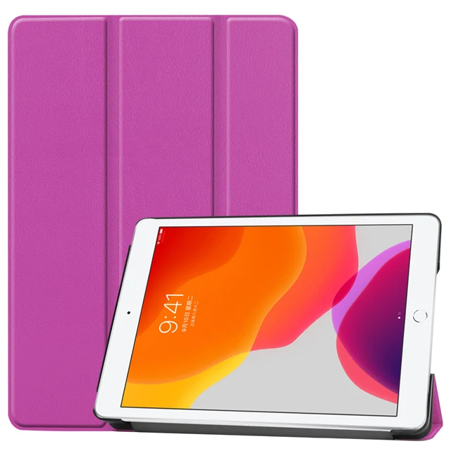 Чехол для нового iPad 10,2 7th поколения Funda тонкий магнитный складной флип-Стенд PU кожаный чехол для iPad 10,2 чехол - Цвет: Purple