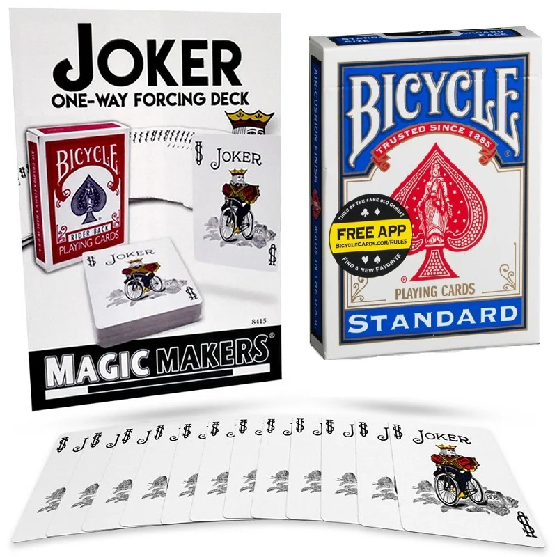 One Way Force Deck Rider Back Playing Cards Magic Cards Close Up Magic Tricks Mentalism Magic Props