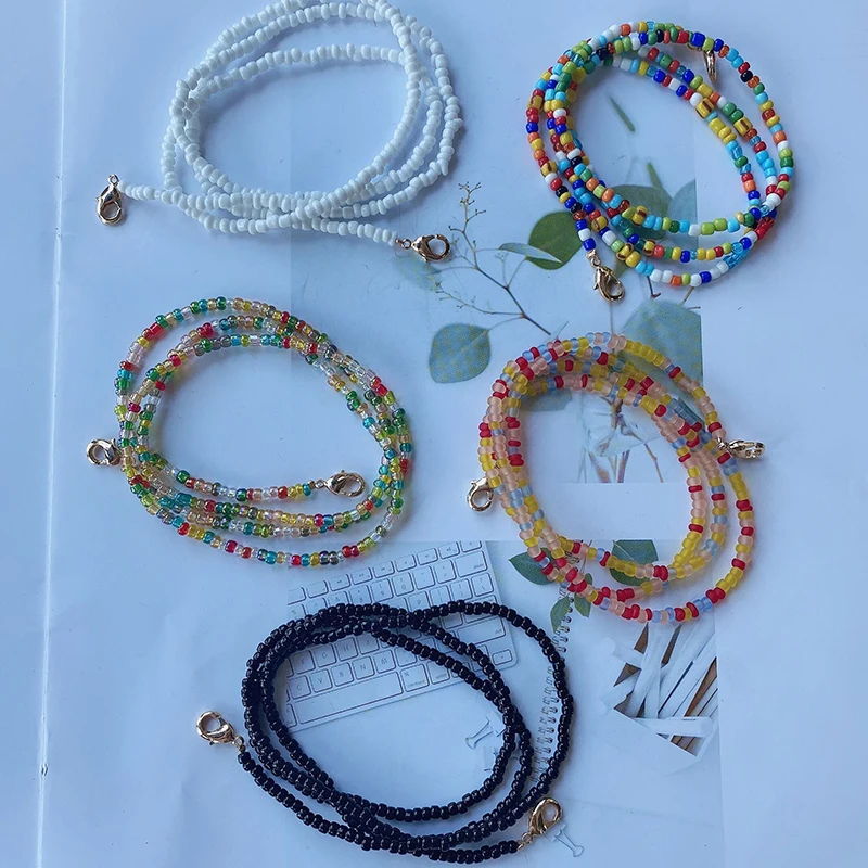 

5 Colors Fashion Reading Glasses Chain Retro Beads Eyeglass Sunglasses Spectacle Cord Neck Strap String Mask Chain Eye wear