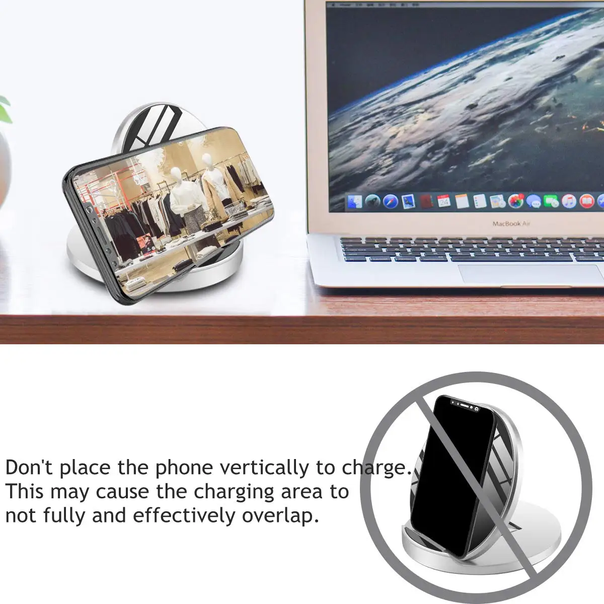 Wireless Charger Foldable Mirror Charging Pad Stand Holder 7.5W Compatible iPhone 10W Compatible QI(QC3.0 Adapter