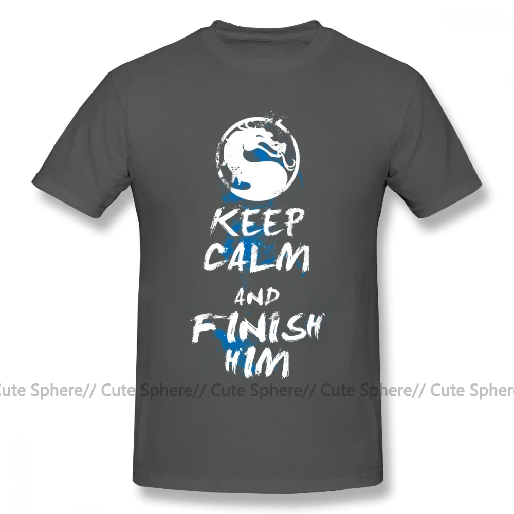 Mortal Kombat, Футболка Keep Calm, потрясающая уличная футболка, 100 хлопок, большие размеры, короткий рукав, Мужская футболка с принтом