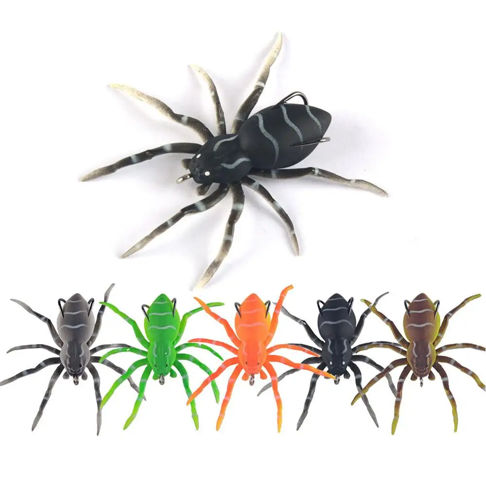 

1pcs 8cm 6.7g Simulation spider fish hook fake lure lure fishing freshwater lake fishing plastic box