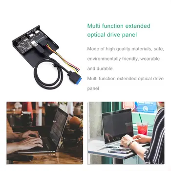 

USB3.1/Type C Interface+Dual USB3.0+TF/SD Card Reader 3.5 Optical Soft Drive Expansion Panel Drives Hard disk Mount