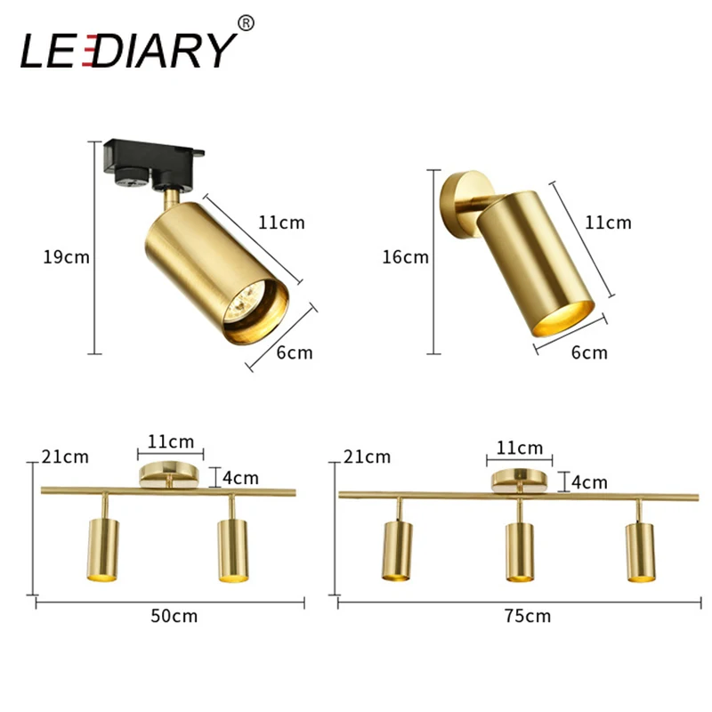 LEDIARY вращающийся Золотой потолочный светильник регулируемый угол спот лампа 7 Вт GU10 точечная лампа сменная простой стиль Внутреннее освещение