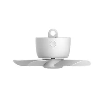 

8000mAh USB Rechargeable Remote Control Timing 4 Gears Ceiling Fan Cooling Hanging Fan for Tent Bed Camping Outdoor camping fan