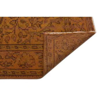 

Handmade Brown Vintage Overdyed Turkish Area Rug 191x300 Cm-6'3''X9'10''