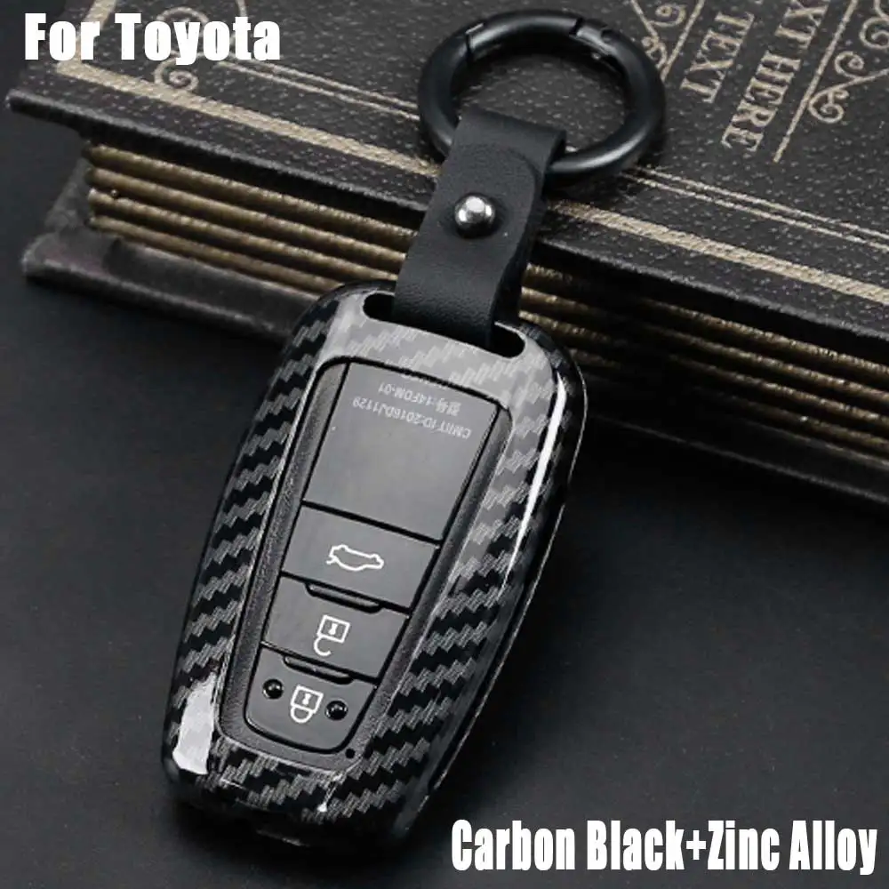 Для Toyota CHR Camry Prius Prado- Aygo RAV4 Corolla брелок 2/3 кнопки автомобильный чехол для ключей автомобильные аксессуары - Название цвета: Option 1