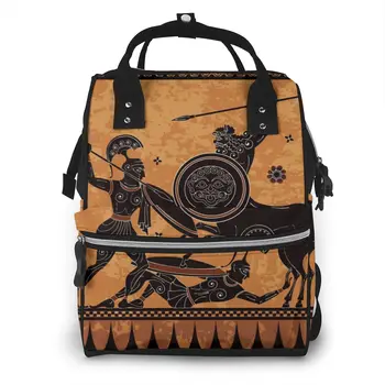 

Ancient Greece Warrior Diaper Bag Mummy Maternity Baby Bags Travel Baby Nappy Changing Backpack Women Stroller Organizer