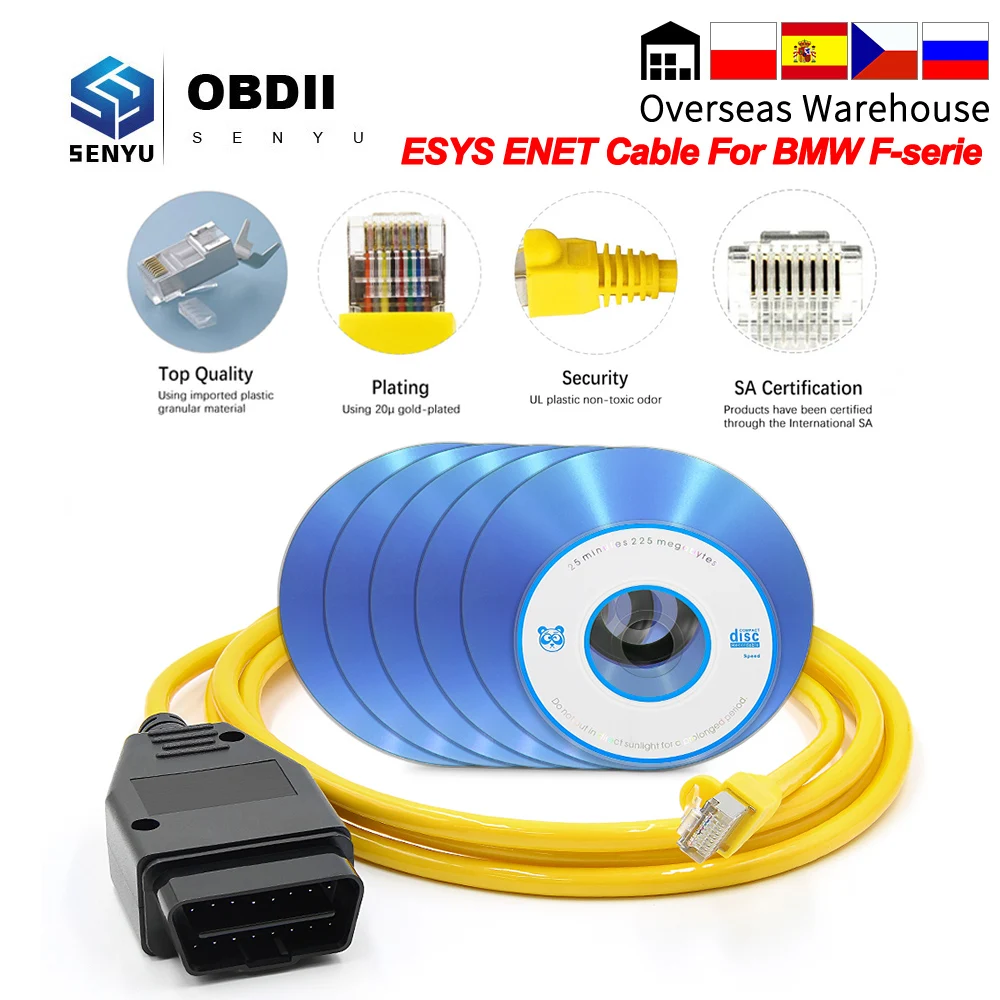 ESYS кабель ENET для BMW F Series обновление скрытых данных E SYS ICOM программатор ECU OBD OBD2
