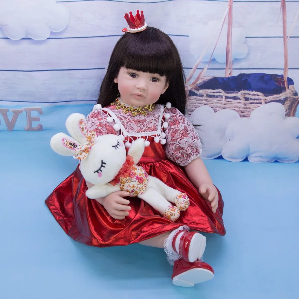60 см bebes кукла трансфер до младенец получивший новую жизнь девочка-принцесса Силиконовые Винил очаровательны живые младенцы девушки bonecas подарок