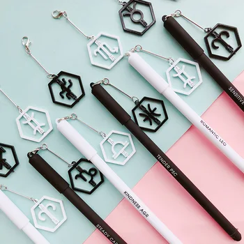 

36pcs/set Gel Pen Creative Twelve Constellations Pendant Gel Pen Decompression Pendant Gel Pen Student Pen Wholesale