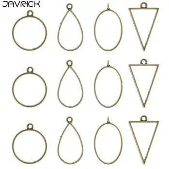 

12 Pcs/set Epoxy Border Geometric Hollow Pendant Frame DIY Resin Crafts Necklace Bracelet Jewelry Accessories