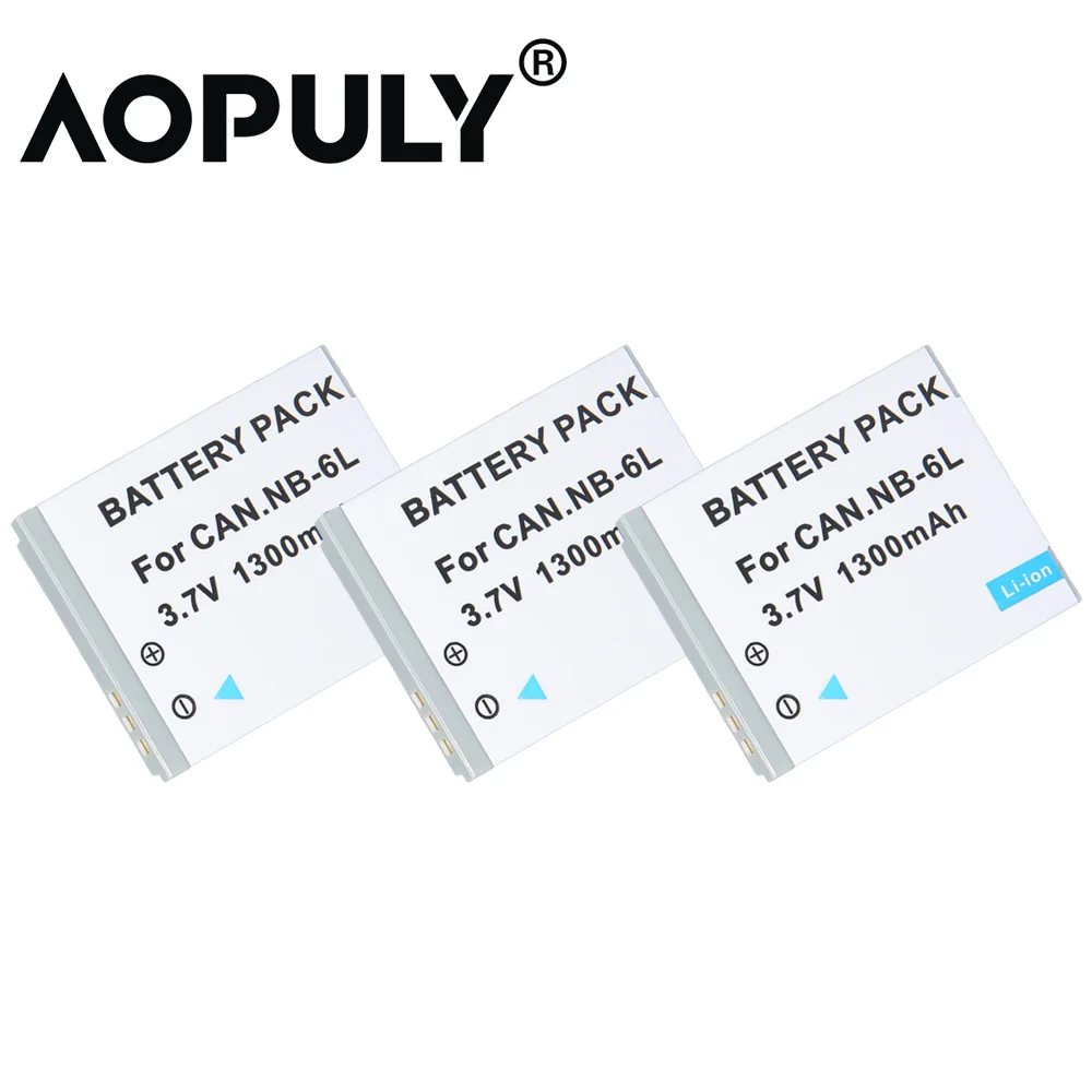 3 battery Горячая 3,7 V 1300 мА/ч, Батарея NB-6L NB 6L 6LH NB6L Перезаряжаемые Камера Батарея объектива Цифрового Фотоаппарата Canon IXUS SX270 SD4000 SD1200 SD1300 SX500 - Цвет: 3 battery
