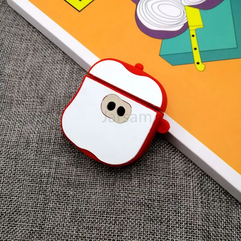 Для Airpods чехол силиконовый мультяшный чехол для Apple Air pods милый чехол для гарнитуры наушников чехол для Earpods аксессуары - Цвет: apple