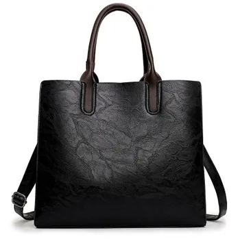 

solid colors PU leather handbag brief shoulder bags cowhide multilayer leather portable bag