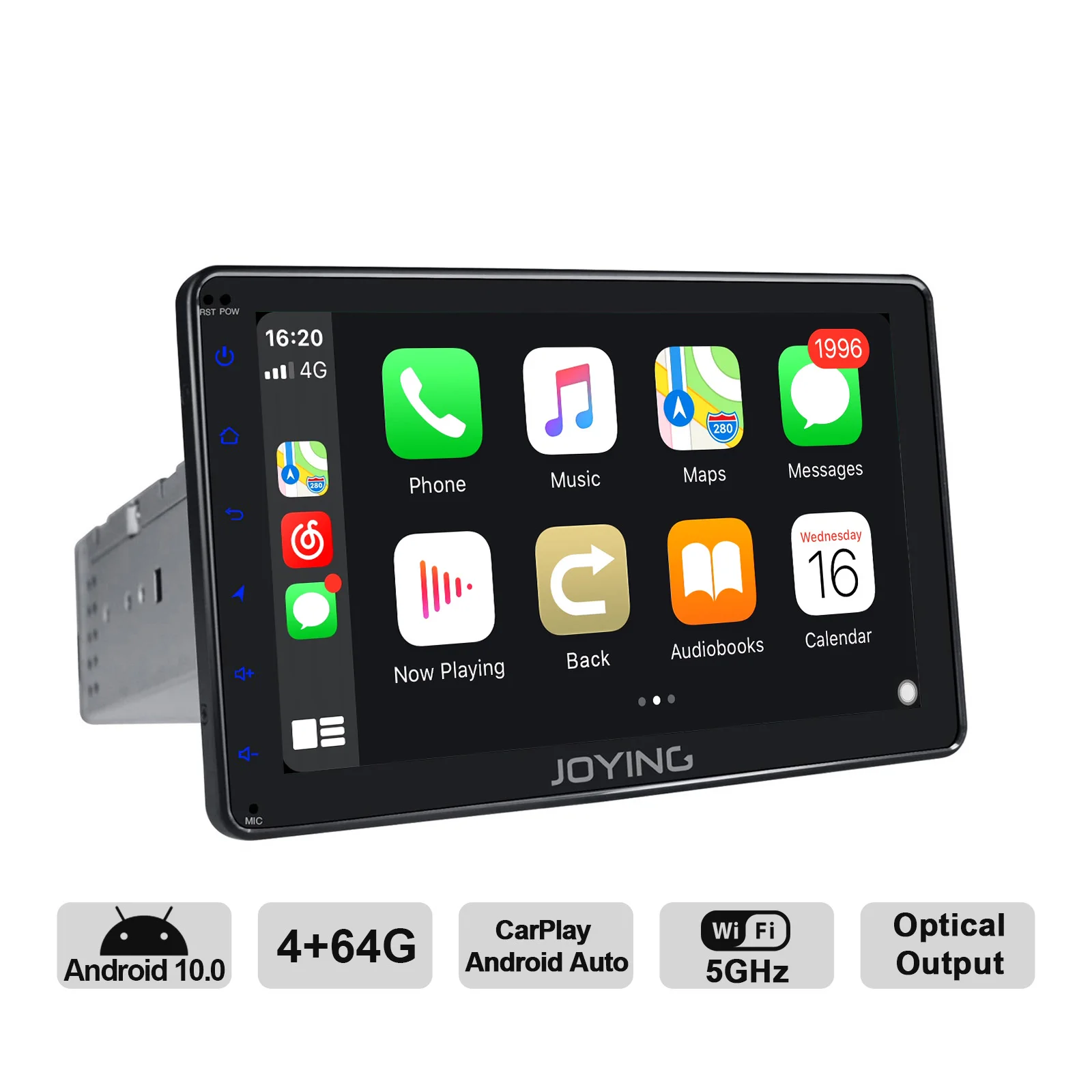 JOYING Android 10.0 Single din Car Radio Player 7/8/9 inch stereo head unit Octa Core 4GB RAM&64GB RAM Support 4G DSP Carplay HD