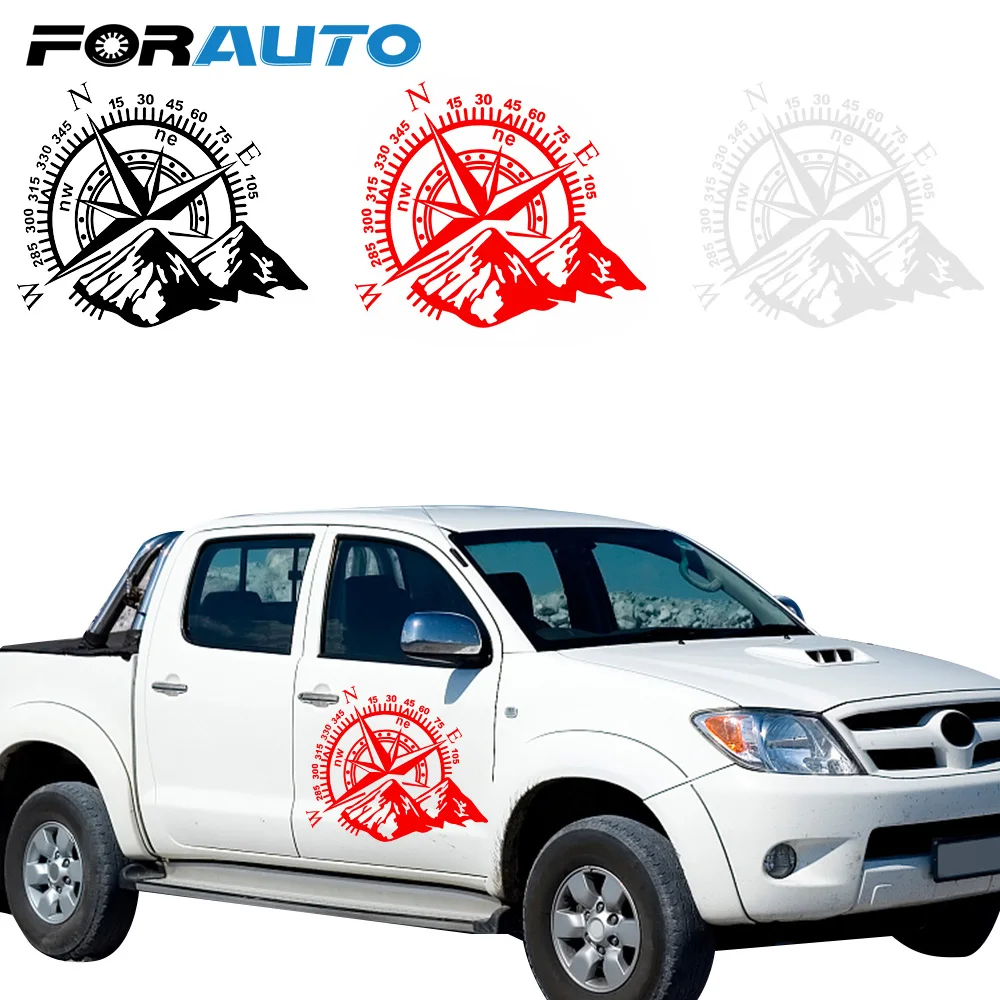 FORAUTO внедорожный горный компас забавная наклейка для автомобилей виниловые