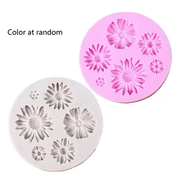 

Mini Flower Silicone Cake Fondant Resin Molds Daisy Flower Roses Flower Molds