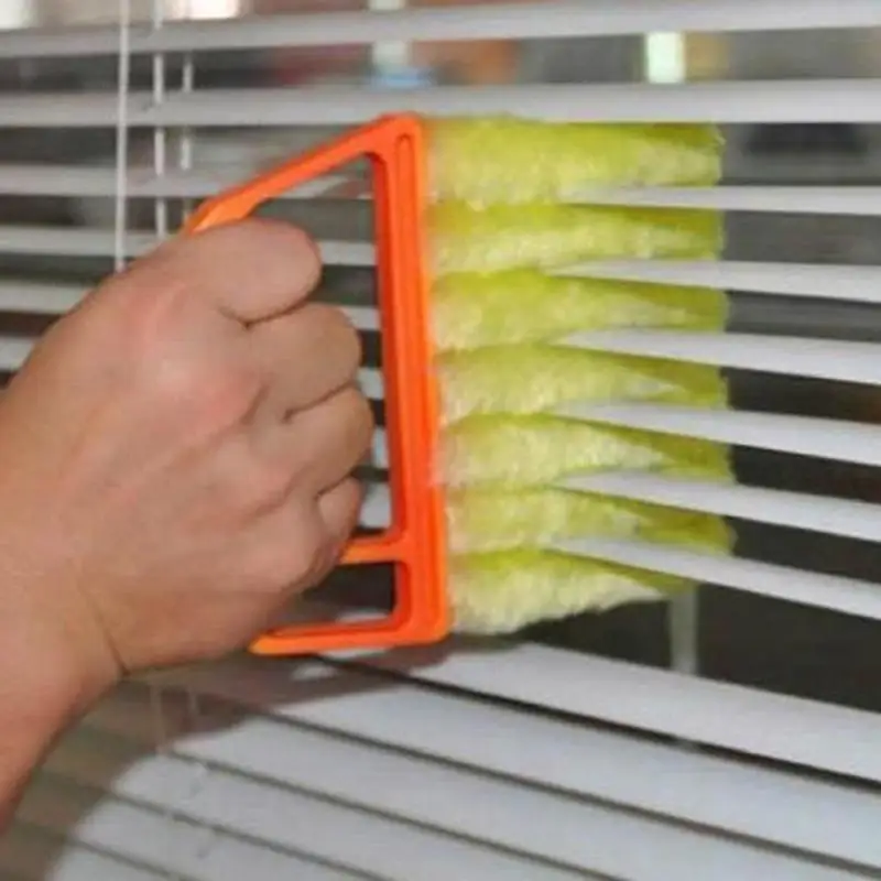 Multifunction Microfiber Window Cleaning Brush Air Conditioner Duster Cleaner with Washable Venetian Blind Blade Cloth | Дом и сад