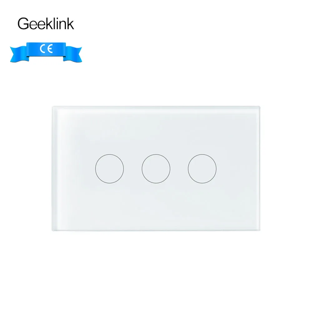 Geeklink Смарт π WiFi+ ИК умный дом приложение дистанционное управление для Alexa Google Home IFTTT Siri Voice с адаптером UK AU US EU - Цвет: 3 key US switch