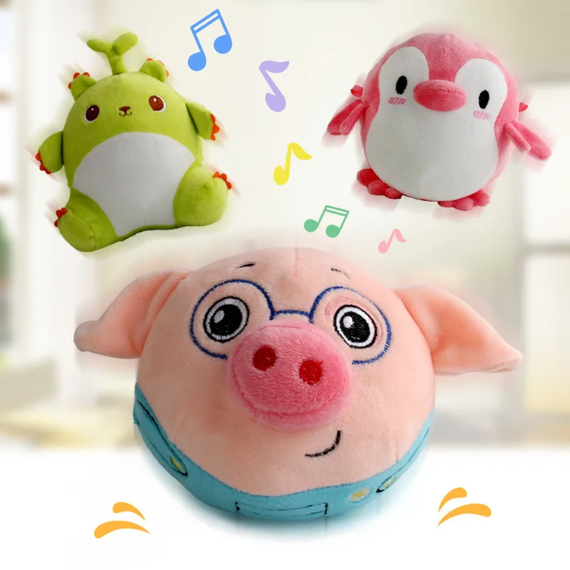 

Dianyuansu dong zhu Penguin Bouncing Ball Chargeable Singing And Recording Science Storytelling Children New Year Gift Creative