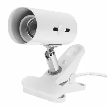 

E27 Heating Reptile Lamp Holder UVA+UVB Clip-on Bulb Cover for Pet Light Tortoise Tank Ceramic Lamp Holder with Switch Clip
