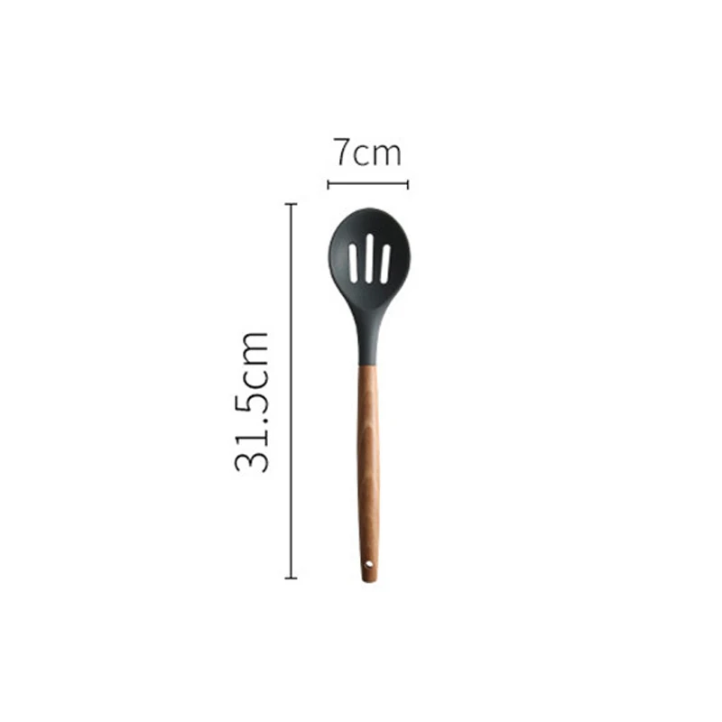 colander spoon Детский самокат кухонные принадлежности для готовки набор суповая ложка лопатка антипригарная лопата с деревянной ручкой специальный термостойкий дизайн - Цвет: colander spoon