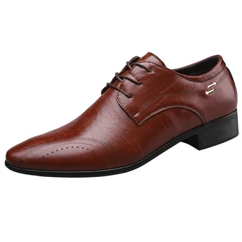 

Summer Men's Formal Dress Shoes Lace-Up Male Wedding Shoes Luxury Classic Leather Men Breathable Oxfords Shoes Dropping Shipping