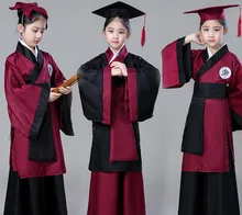 

Children Chinese Traditional Hanfu Costume Kids Ancient Student School Uniform Girl Doctor's Dress Child Boy Doctor Degree Grown
