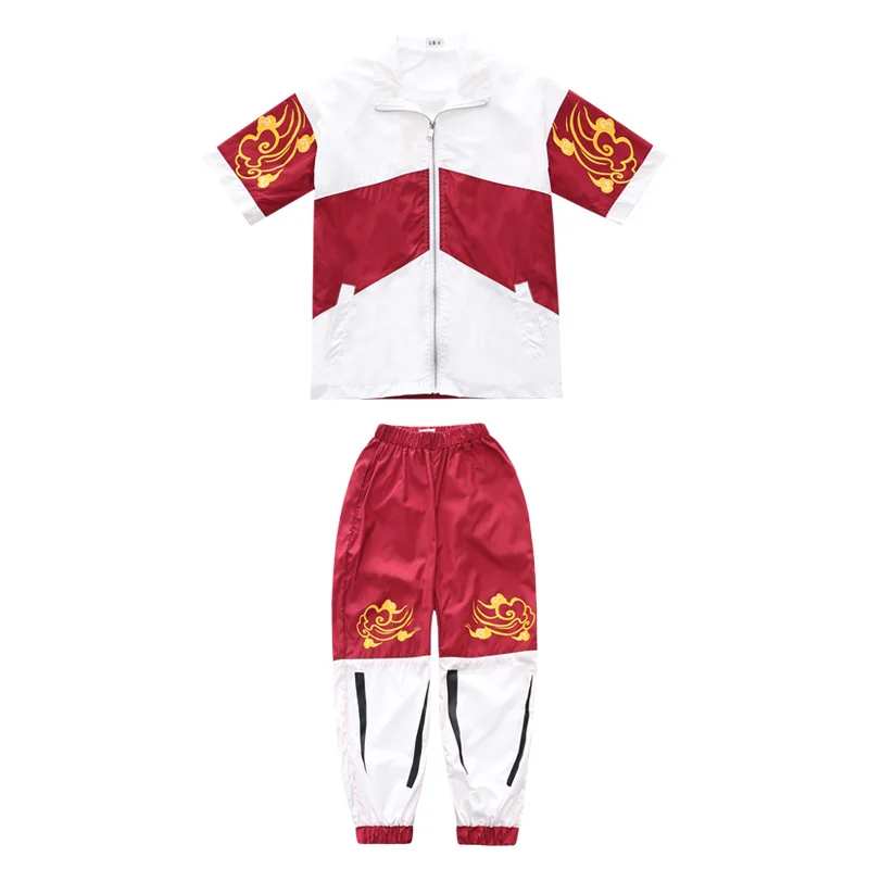 Coat And Pant Танцевальный костюм в стиле хип-хоп Детская уличная одежда новая одежда для джазовых танцев для мальчиков и девочек костюм для шоу в китайском стиле штаны для бальных танцев в стиле хип-хоп - Цвет: Coat And Pant