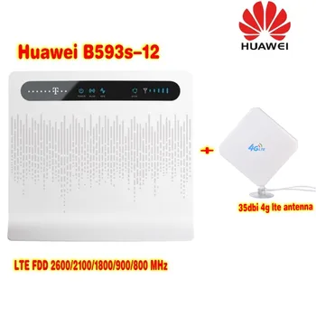 Billig Entsperrt Huawei Wifi Router B593 B593s-12 4G LTE 100Mbps CPE Router Mit Externe 4G Antenne 49dbi
