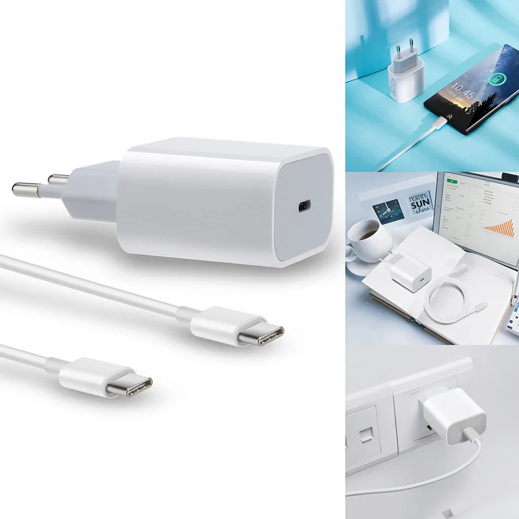 18 Вт Зарядное устройство USB-C адаптер питания с кабелем типа C быстрое зарядное устройство для iPhone 11 Pro samsung Быстрое зарядное устройство